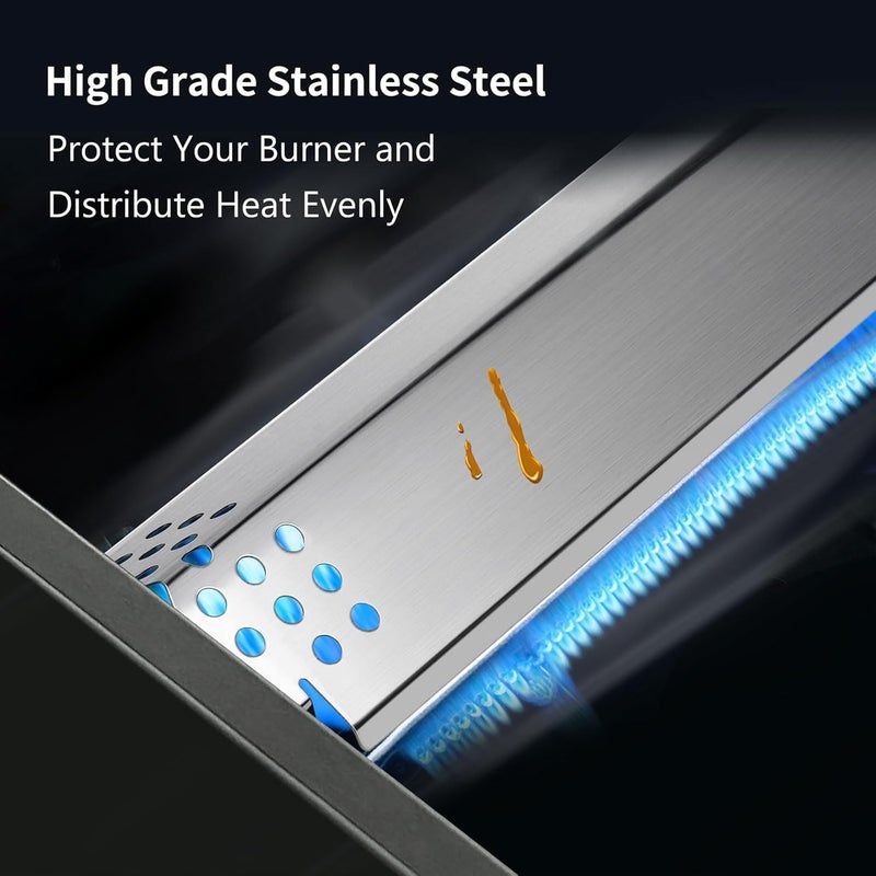 Barbqtime Grill Heat Plates Replacement Parts for Nexgrill, Stainless Steel Heat Tents for Home Depot Nexgrill 6 Burner Gas Grill, 14.6" Flame Cover Replacement Parts for Nexgrill 720-0896B - Image 5